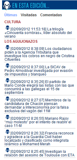 Rotador de noticias Módulo Lás Más en editmaker