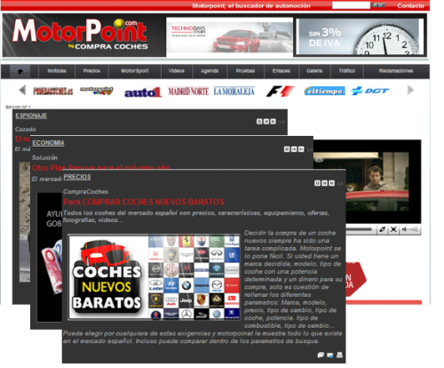 Rotadores de noticas en zona de noticias